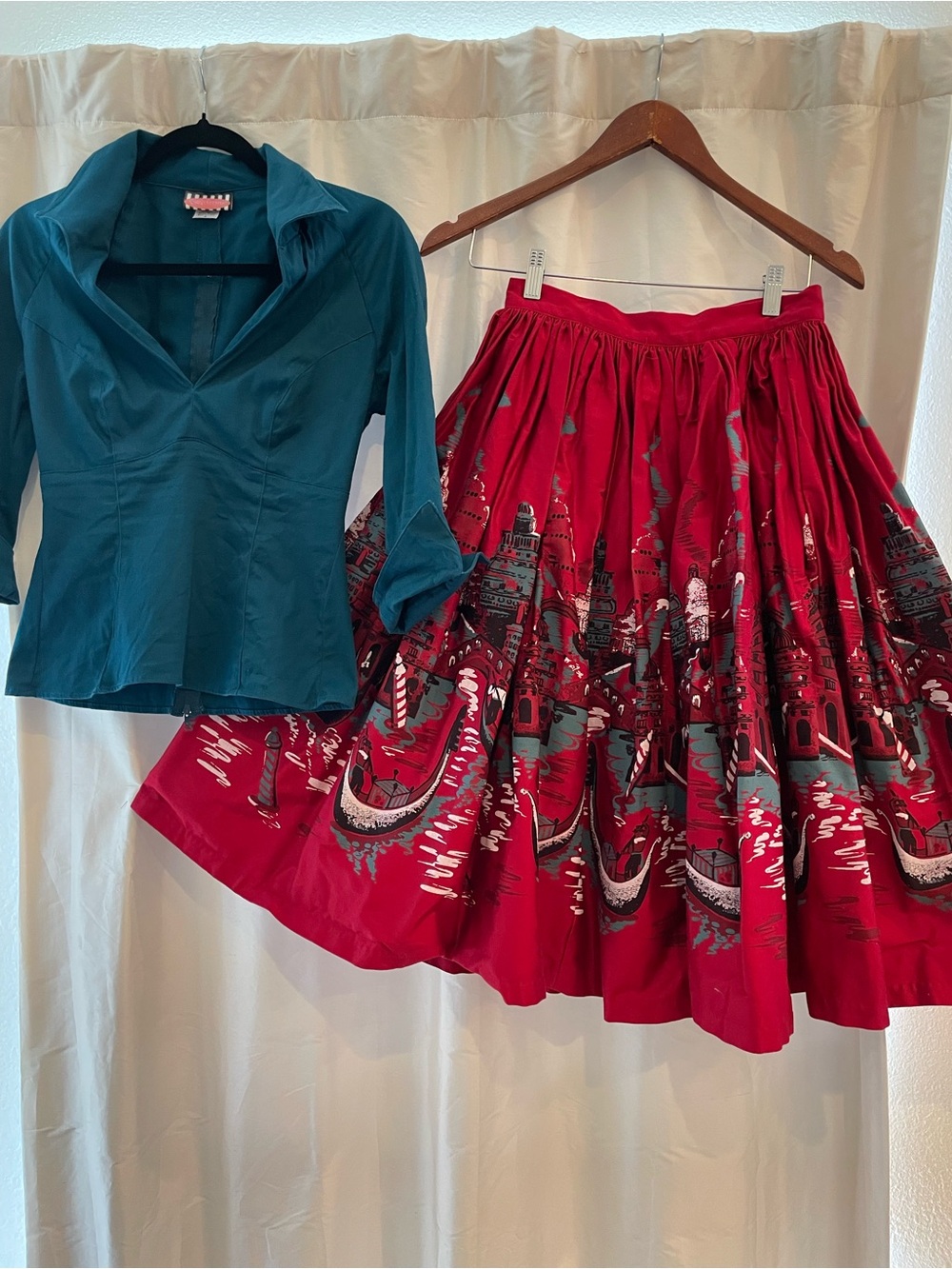 Pin up Couture Jenny Swing Skirt and Blouse set